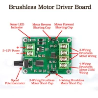 dc 7v 12v 3 wire 4 wire bldc brushless motor drive board speed control module board optical hard drive motor controller