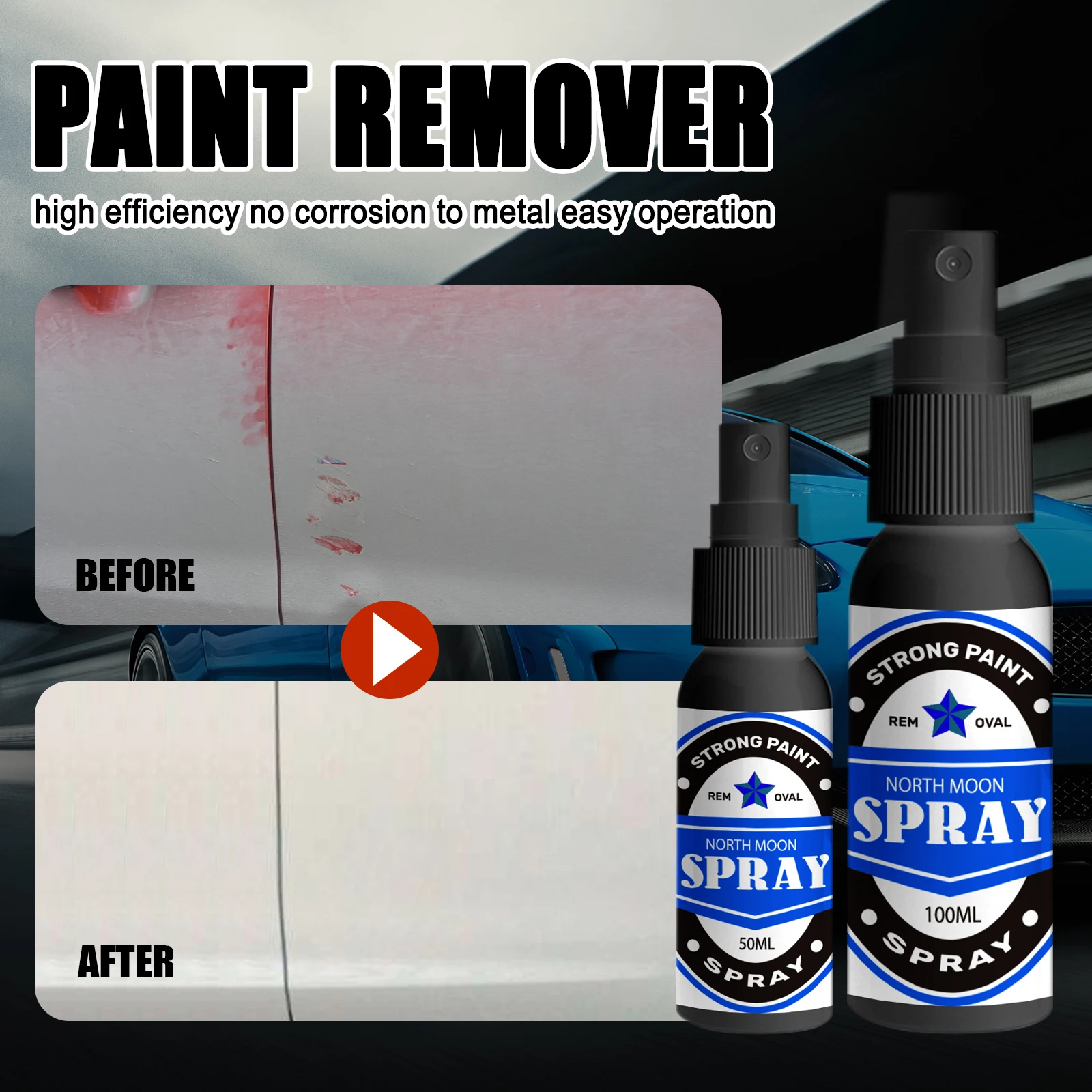 

100ML Strong Paint Removal Spray Quick Portable Car Paint Removal Car Maintenance Cleaning Tool Woodworking Tool