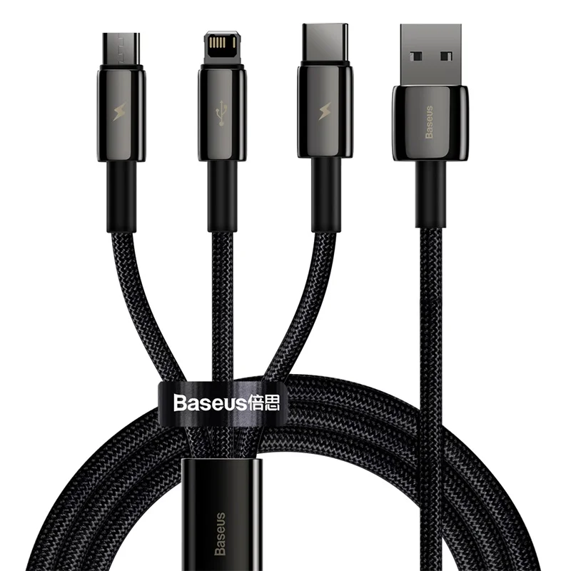 

Multi 3 in 1 usb cable charger for iPhone 12 11 xs xr Samsung huawei xiaomi 8 7 6 fast charging Data cable 1.5m Android Braided