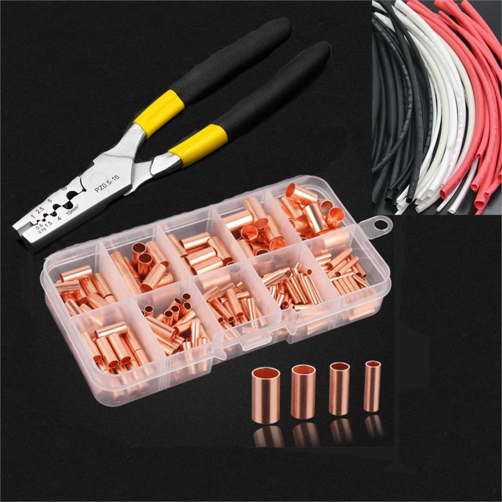 210 шт. медные соединительные трубки GT для проводов маленькая медная трубка