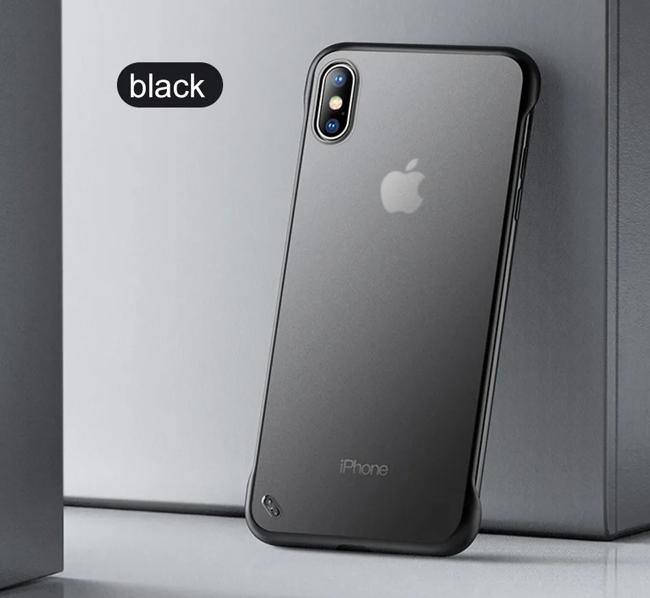 Чехол для iPhone XS Max XR X 11 Pro с кольцом для пальцев Бескаркасный Прозрачный матовый Жесткий Чехол для iPhone X 7 6 6S 8 Plus