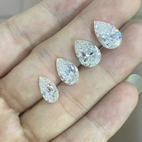 mosangnai 7x10mm loose gmestone drop sahpe moissanite 2 carat vvs pear cut diamond for ring making