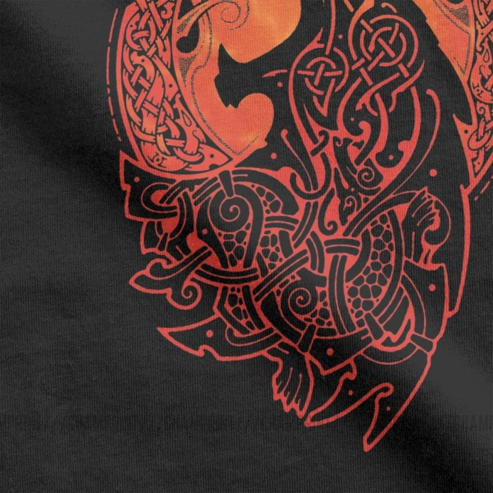 Для мужчин Викинг один Фенрир Локи сын футболка Одина Valhalla Viking 100% хлопковые топы