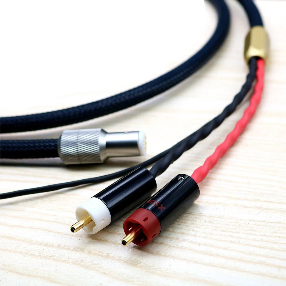 Hifi audio 4 core OFC посеребренный G5 shield RCA 5 pin DIN XLR U spade plug Audio Phono кабель тонарма с