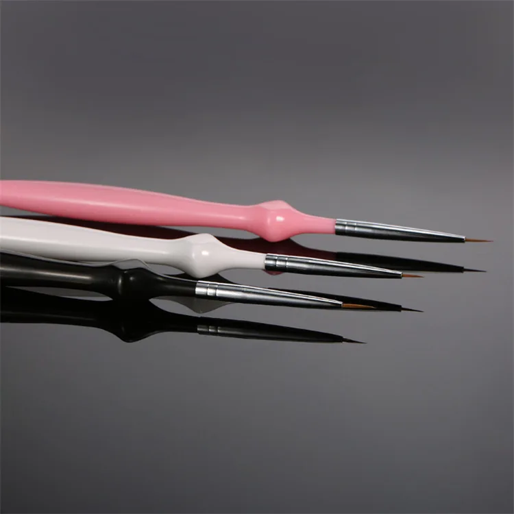 3 шт. набор кистей для дизайна ногтей ручка рисования УФ-гель акриловый линейная