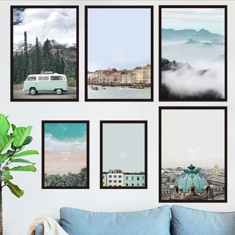 Самоклеящийся съемный декор для комнаты постер наклейки DIY путешествия память