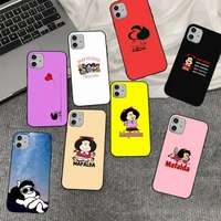 mafalda phone case for iphone 11 12 13 mini pro xs max 8 7 6 6s plus x 5s se 2020 xr cover