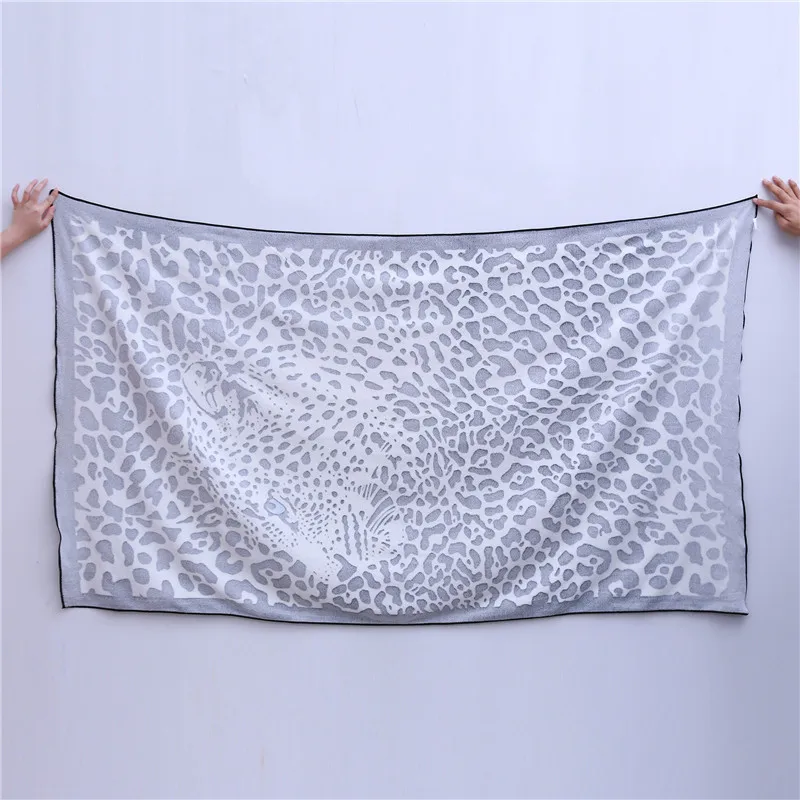 Пляжное полотенце из микрофибры для взрослых и детей банное Toalla Playa Leopard