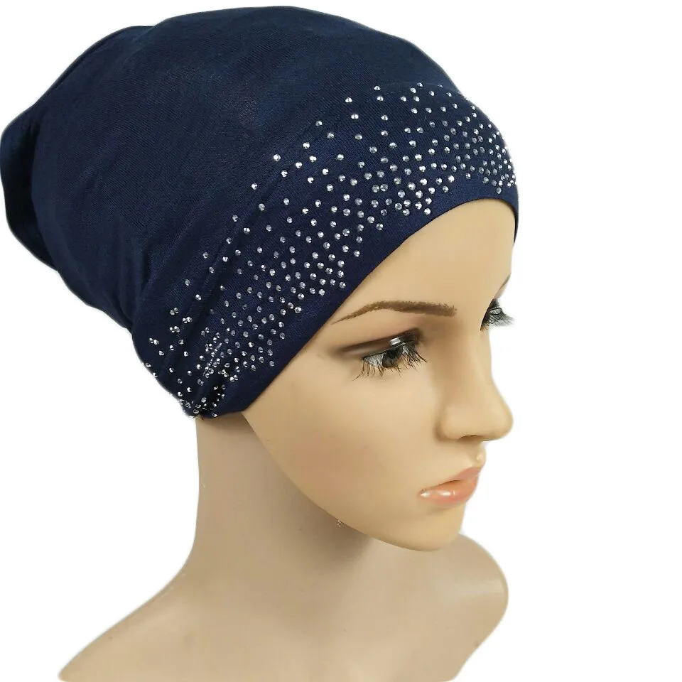 

2020 женские эластичные Модальные внутренние детали, мусульманские бриллианты, подъемная шапочка, женская мусульманская шапочка