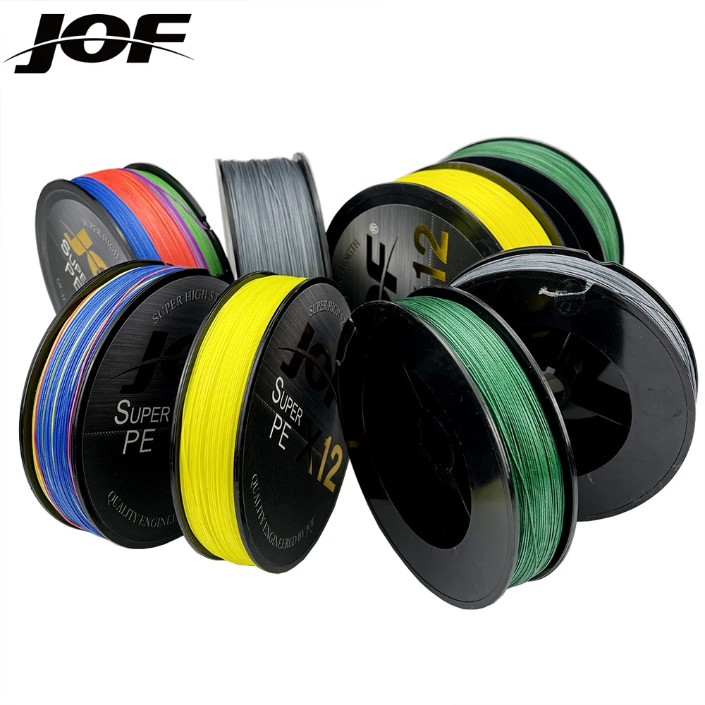 

JOF Braided Fishing Line X9 X12 300M 500M Spinning PE Multifilament Fishing Wire Carp Fishing & Canal