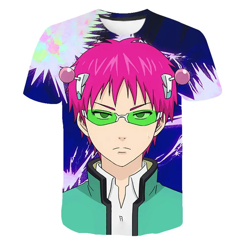 

Summer Streetwear The Disastrous Life Of Saiki K Men Women Children 3D Printed T-shirts Casual Boy Girl Kids Fashion Tops Tee