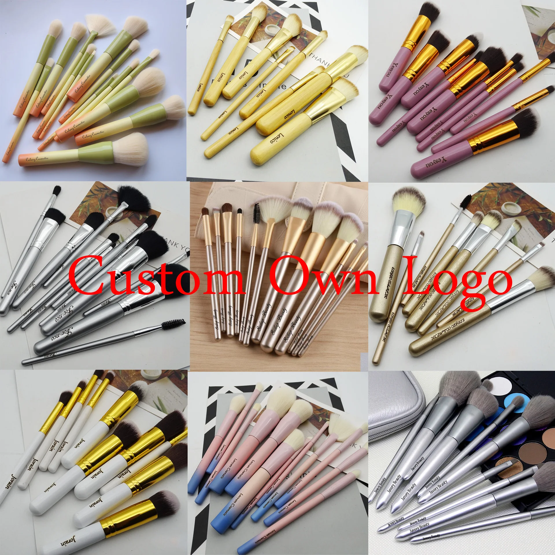 

New Fashion 10PCS Silvery Makeup Brushes Sets Foundation Soft Cosmetic Eyebrow Eyeshadow Eyeliner Lip Makeup Brush Tools