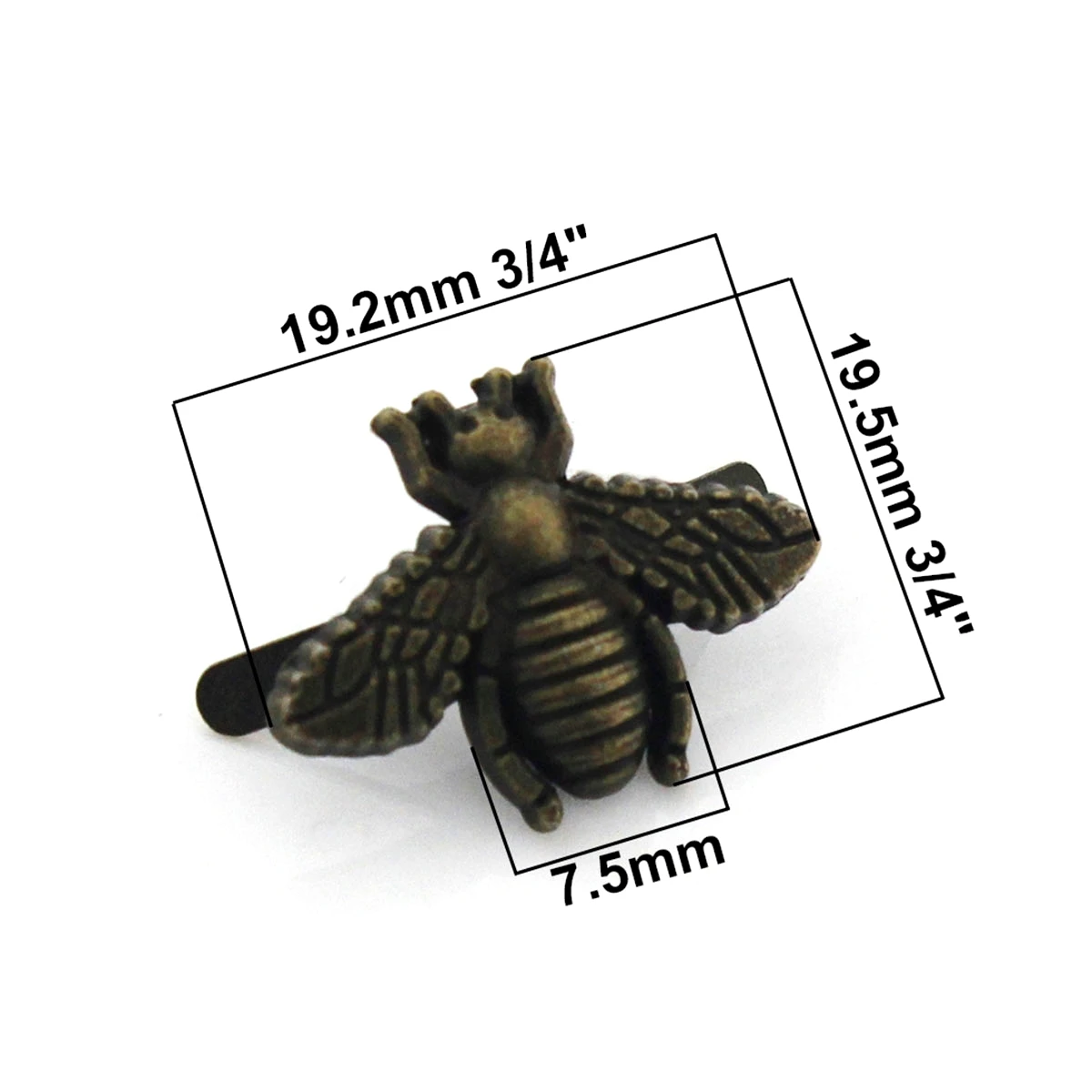 Металлическая декоративная пряжка в форме пчелы 2 шт. застежка-защелка фурнитура