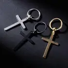 Серьги-гвоздики с крестом Christian Jesus из нержавеющей стали женские, ювелирные украшения для мужские серьги-гвоздики