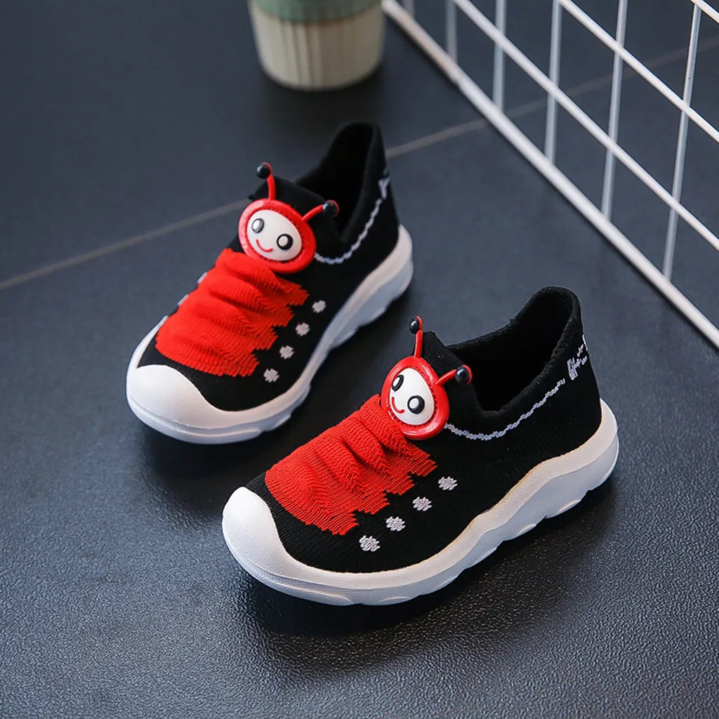 Детские кроссовки для маленьких девочек и мальчиков с милым рисунком спортивные