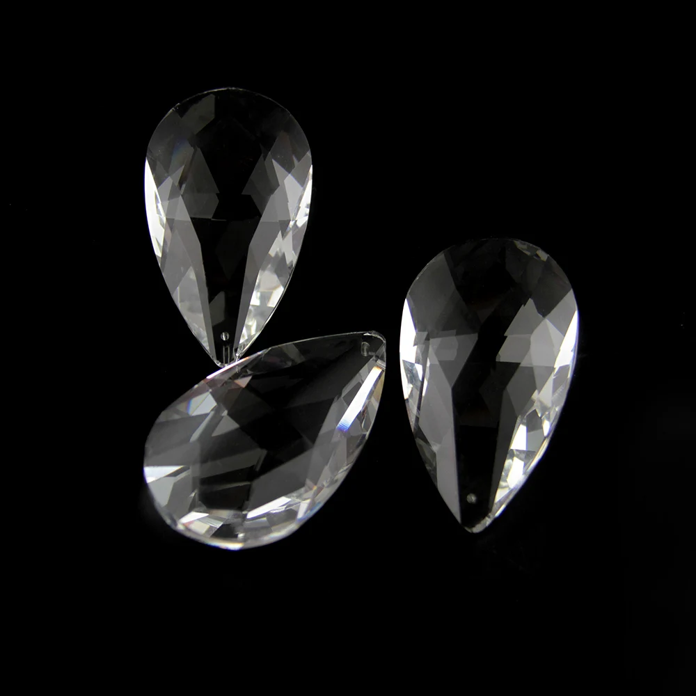 

76mm/100mm Clear Mesh Chandelier Glass Lamp Prism Parts Hanging Drop Pendant Mesh Crystal Chandelier Accessories For Hom