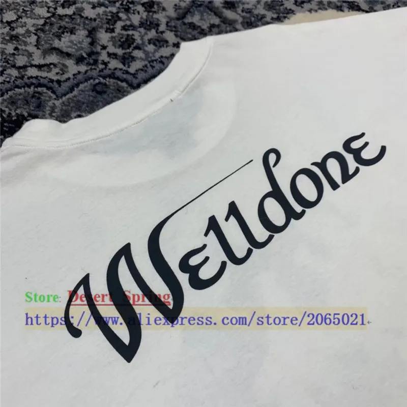 

We11 Done T-shirts Men 1:1 Best Quality WELLDONE Summer Style Casual T Shirt Top Tees We11 Done T-shirt