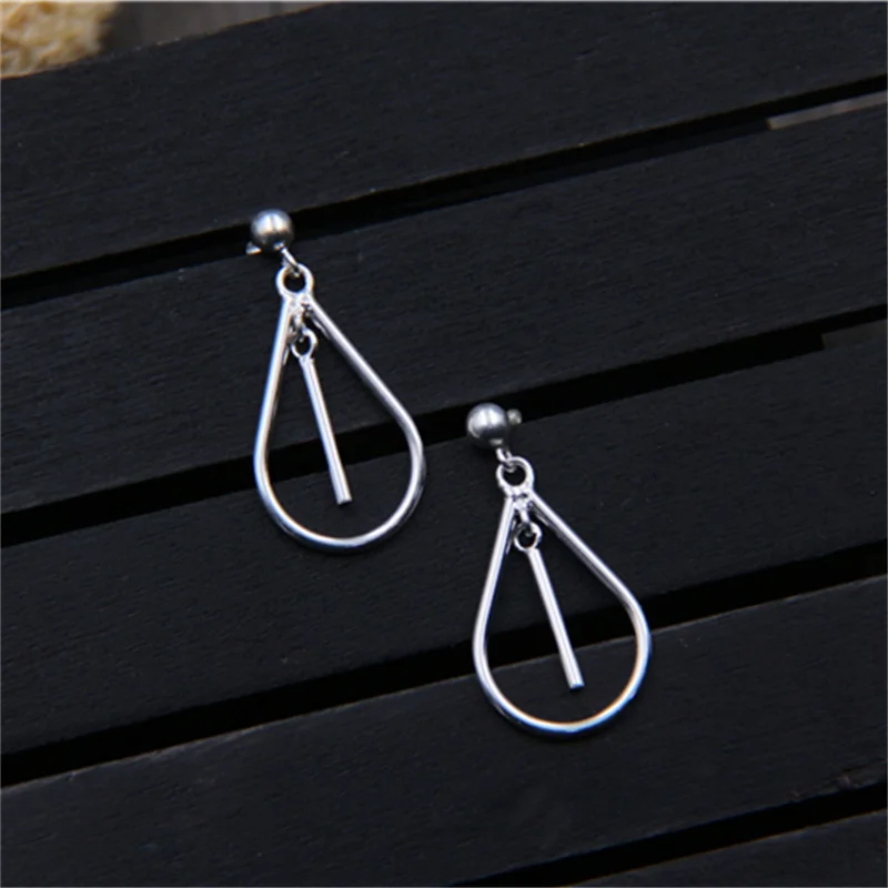 Женские серьги-полоски из серебра 925 пробы квадратные геометрические | Украшения