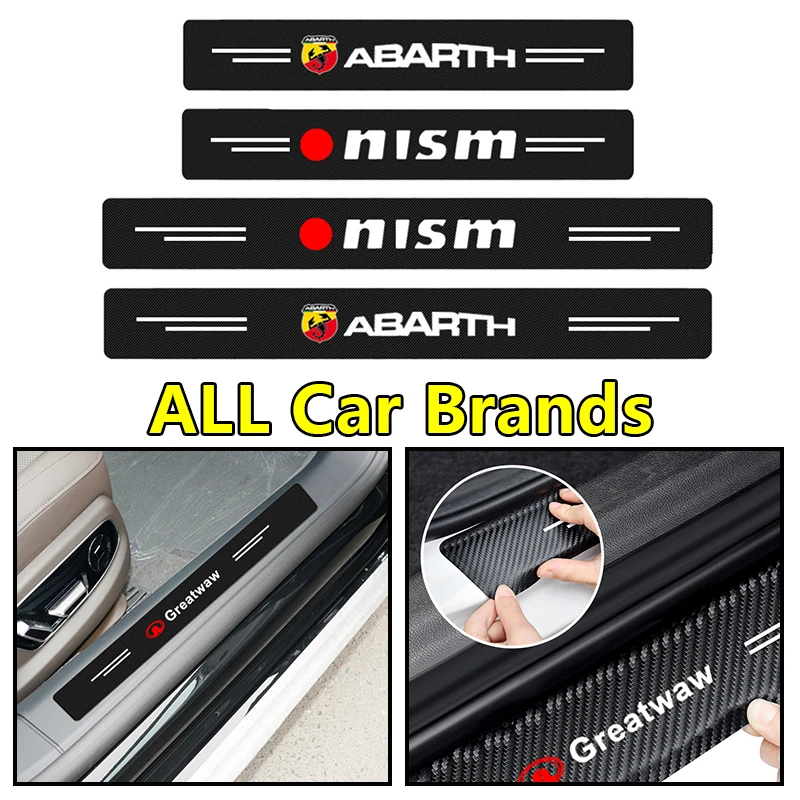 

4pcs Car Door Sill Plate Protection Sticker Anti Scratch Decals For Audis TT A1 A2 A3 A4 A5 A6 A7 A8 8P B6 B7 B8 C5 C6 C7 Q5 Q7
