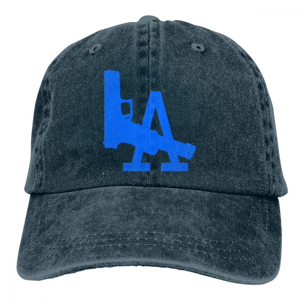 LA Los Angeles пистолет Casquette глубокий Хизер унисекс Мужские Женские джинсовые бейсболка с ремешком кепки Регулируемый Гольф папа шляпа