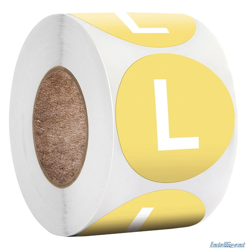 500 шт./1 дюйм для одежды, обуви, шляп, нижнего белья, бюстгальтеров ярлыки размеров XS/S/M/L/XL/XXL 6 моделей, круглые, цветные на наклейках.