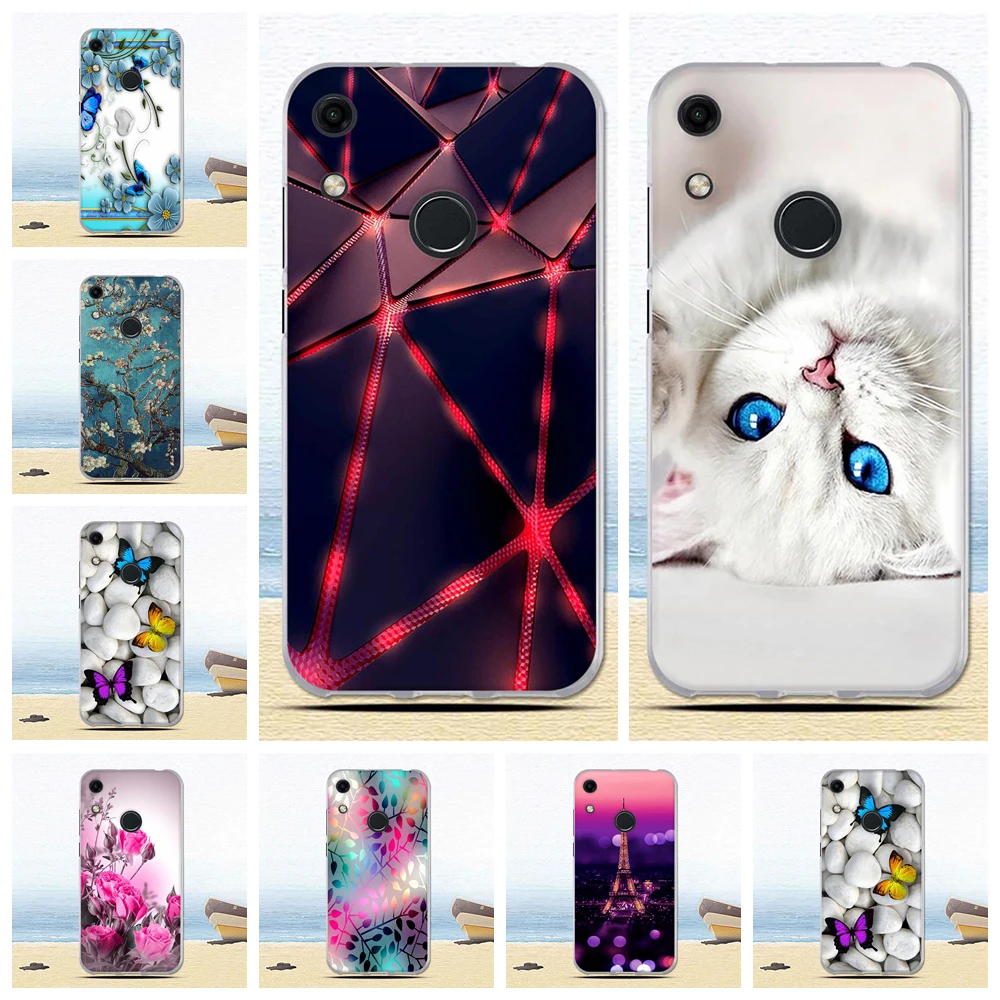 Силиконовый чехол с объемными цветами для Huawei Honor 8C 8X Max Play 8A мягкий из ТПУ V10 lite Enjoy