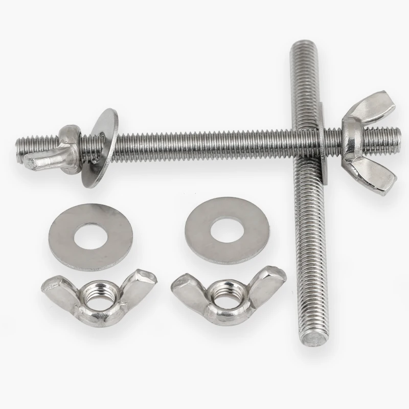 

1set Stainless steel m6m8m10m12 through wall bolt extended screw rod handnut set