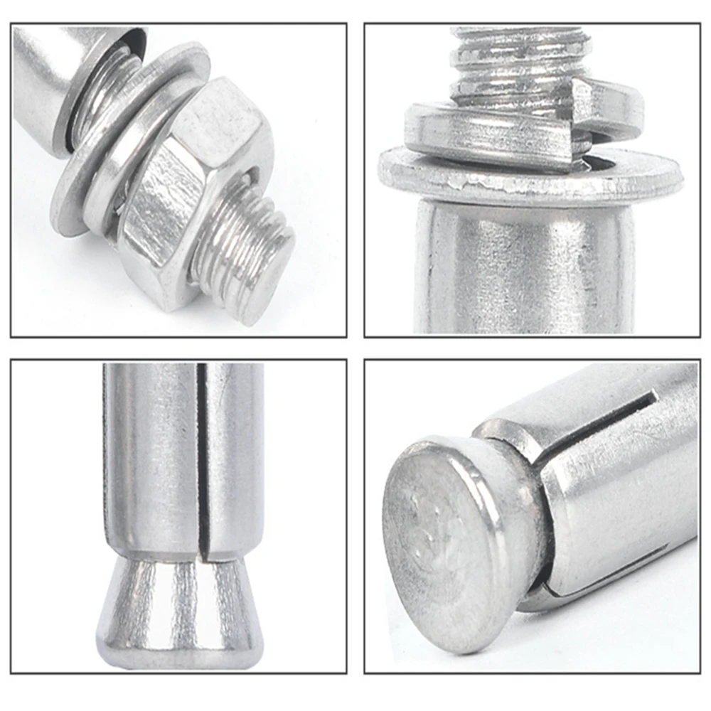 

10pcs M6*70 Expansion Screw 304 Stainless Steel Expansion Bolt for Subway Home Decoration Fasteners Assortment Kit Heavy Duty