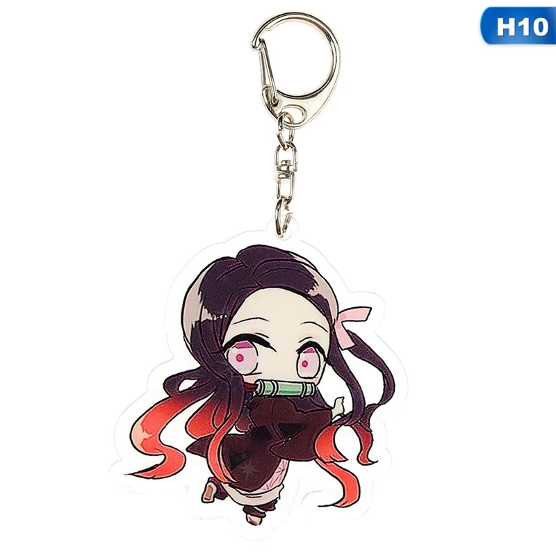 KEY4283H10 Аниме демон убийца: Kimetsu no Yaiba акриловый брелок для ключей Косплей Аниме Подарки - Цвет: KEY4283H10
