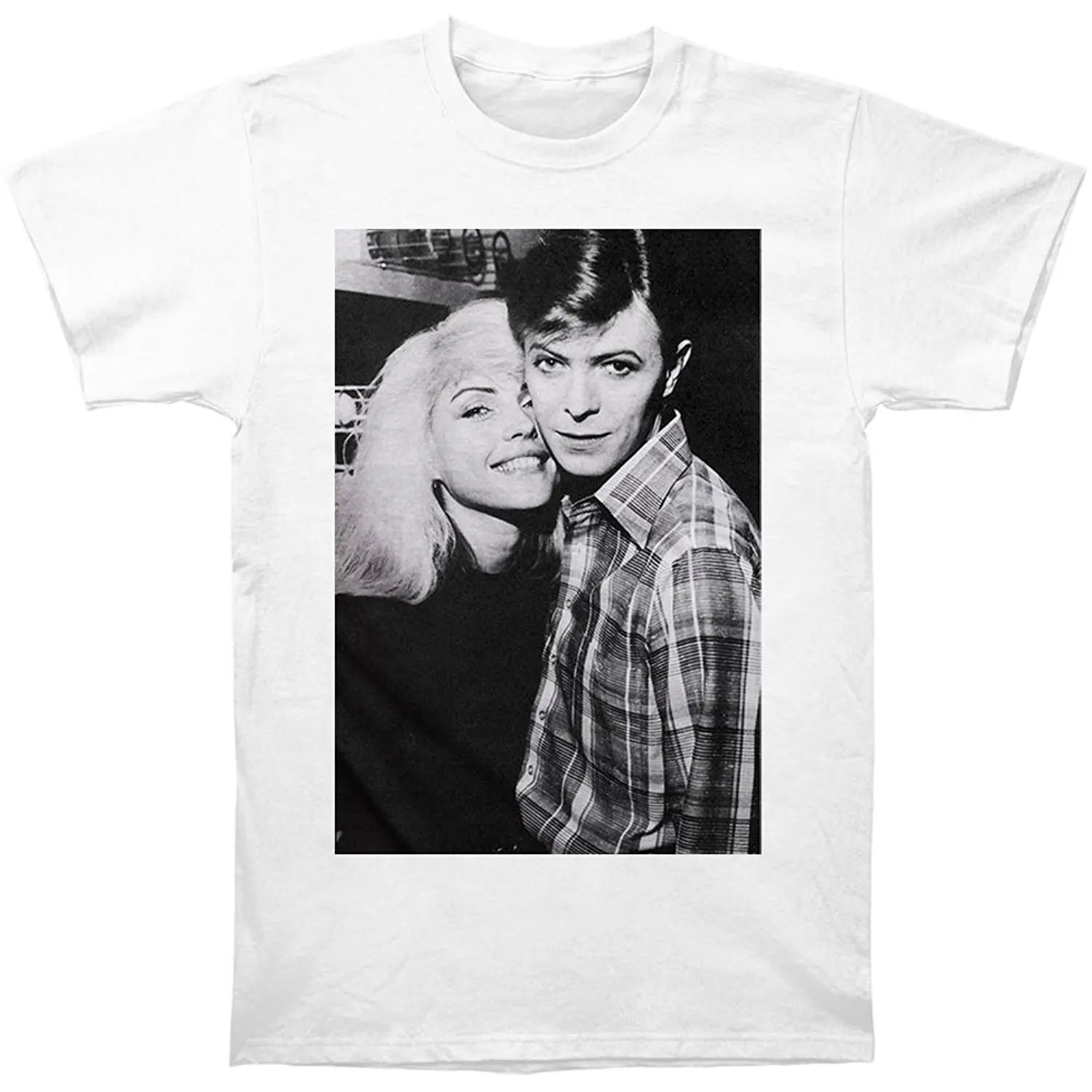 

David Bowie Men's David & Debbie Slim Fit T-shirt White Summer Short Sleeve T Shirts Tops S~3Xl Big Size Cotton Tees Free
