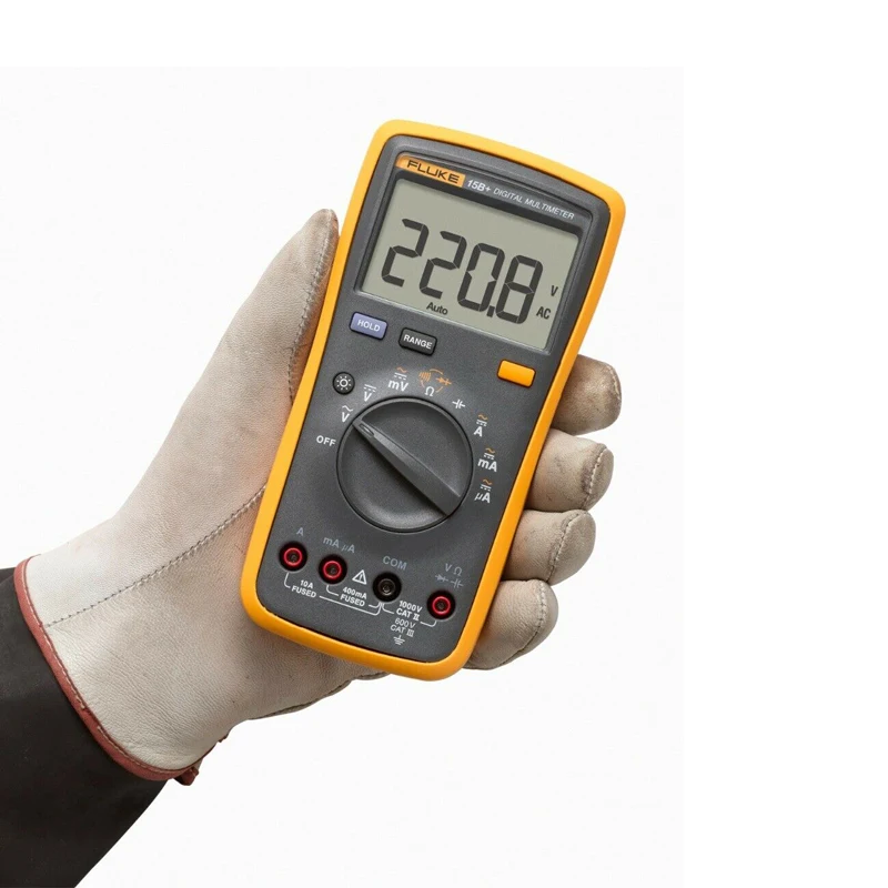 Fluke 15B+/17B+/18B+/12E+ цифровой мультиметр DMM AC/DC/R/C Непрерывное напряжение и Текущий Тест Авто Диапазон