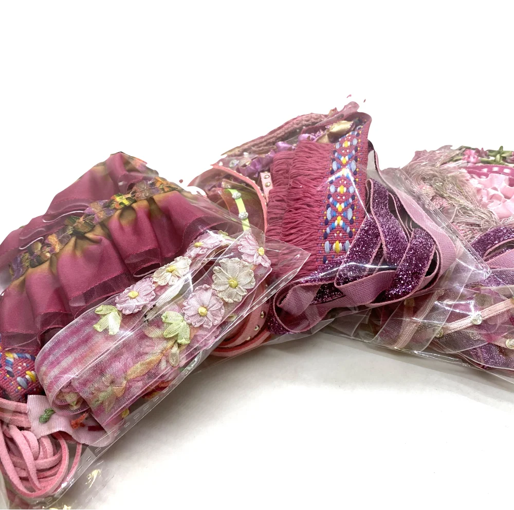 Пакеты для скрапа случайный выбор цвета ленты кружево вельветовый корсажный