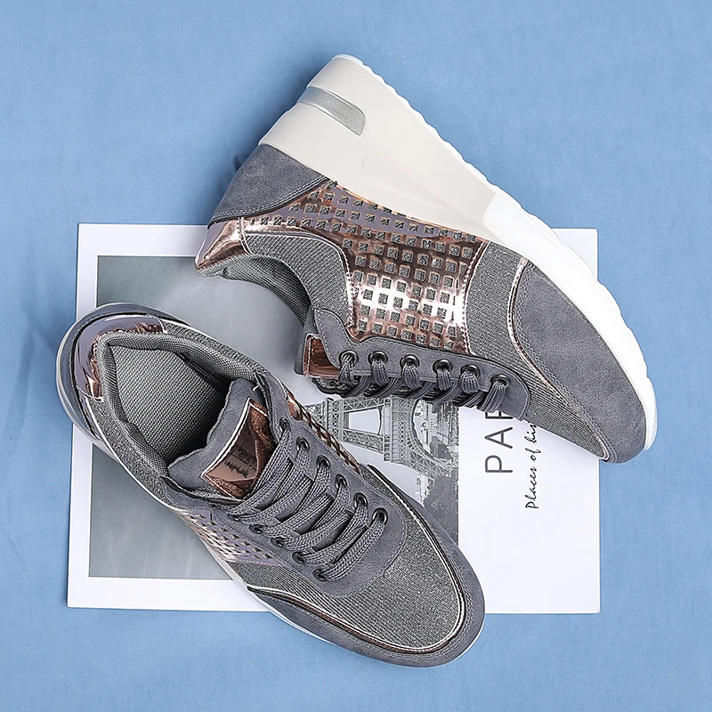 

New Cool Womens Walking Shoes Height Increase Ladies Sneakers Designer Thick Soled Gym Girls Shoes Sport Shoes Woman Running