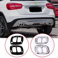 for benz gla glb class gla200 220 260 2015 2019 stainless steel rear bumper dual exhaust pipe trim exhause cover car accessories