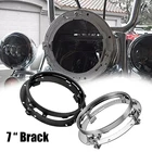 Кольцо для светодиодных фар, 7 дюймов, 1 шт., черныйхромированный круглый Монтажный кронштейн для 7-дюймовых светодиодный ных фар, мотоциклов