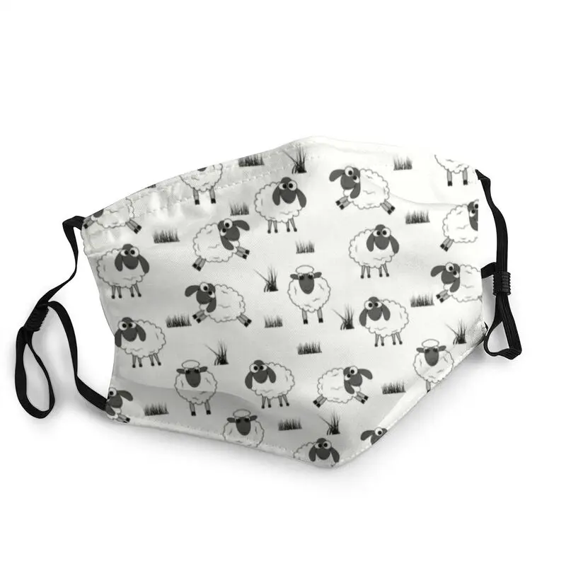 

Sheep Mask Anti Haze Dustproof Breathable Animal Face Mask Protection Cover Unisex Adult Respirator Mouth Muffle