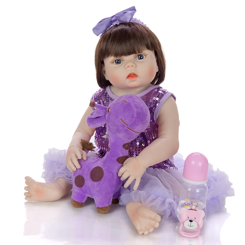 Новинка 55 см все силиконовые боди bebe Reborn кукла для маленькой девочки