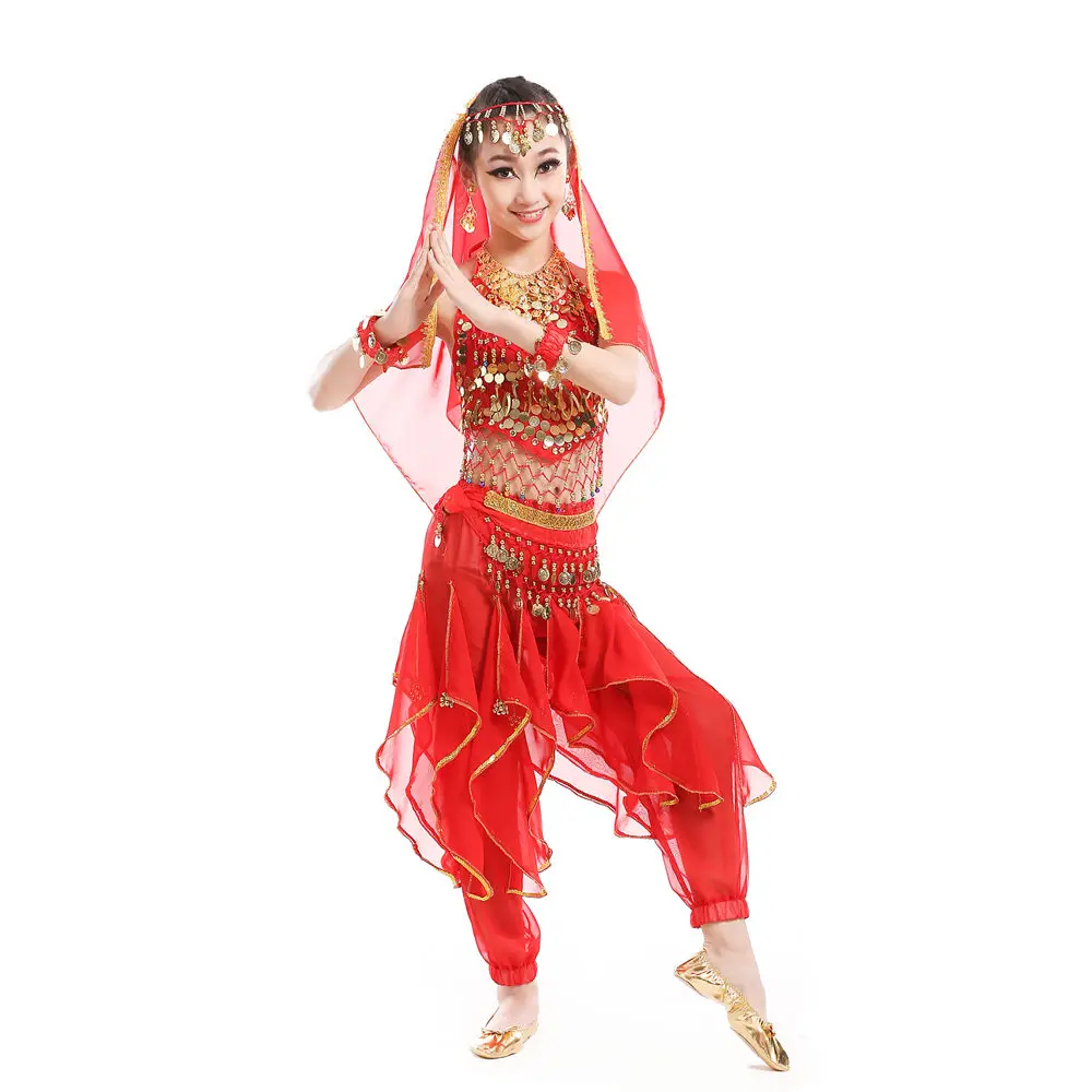 Набор костюмов для танца живота девочек комплект восточных и индийских Танцев