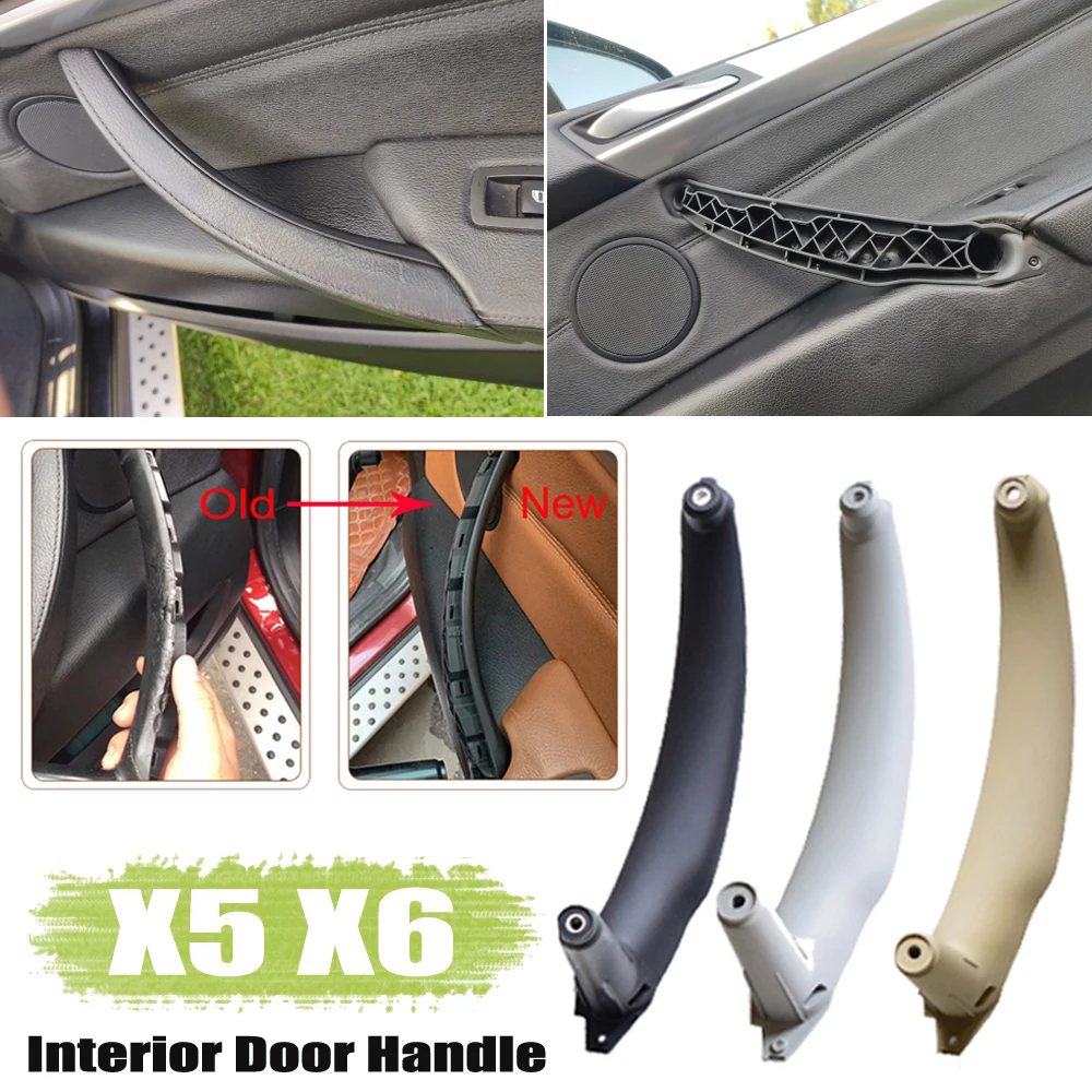 

Armrest Car left Right Interior Door Handle Inner Panel Pull Trim Cover For BMW E70 E71 X5 X6 Beige Black