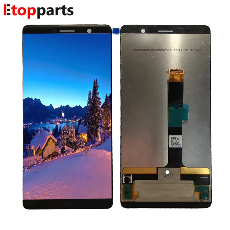 Черный ЖК-дисплей для Nokia 7 PLUS lcd с сенсорным дигитайзером в сборе