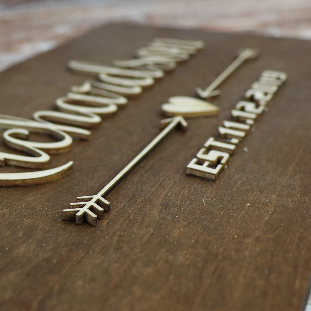 Индивидуальный Свадебный знак для свадьбы семейное наименование|Украшения