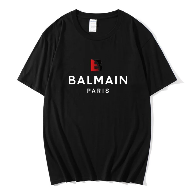 

Men's Cotton Letter Printed T-shirt Casual Fashion Street Style Comfortable Harajuku Tshirt Creative Round Neck Short Sleeve Top