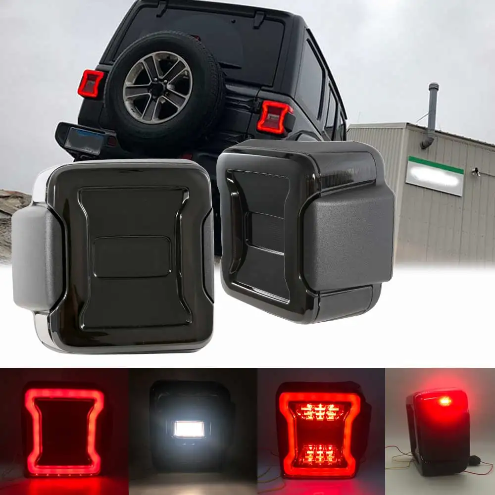 2019 новая версия США дым светодиодный задний фонарь для Jeep Wrangler JL 2018 автомобиля