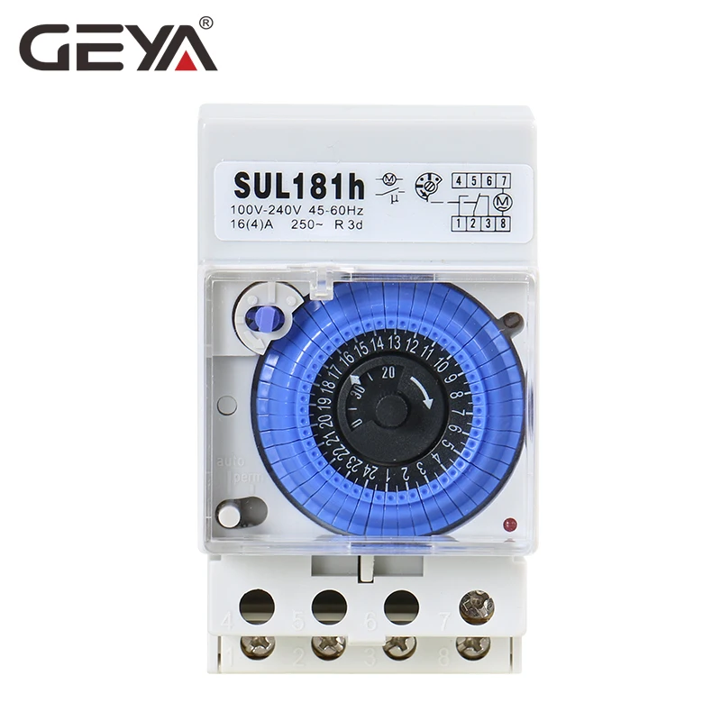 GEYA SUL181h Din Rail аналоговые механический таймер на 30 минут Programmable110V 220V Электрический таймер