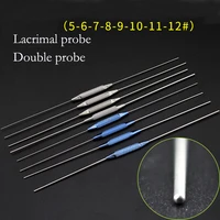 ophthalmology lacrimal duct probe with hole flushing probe stainless steel titanium alloy double head probe tool