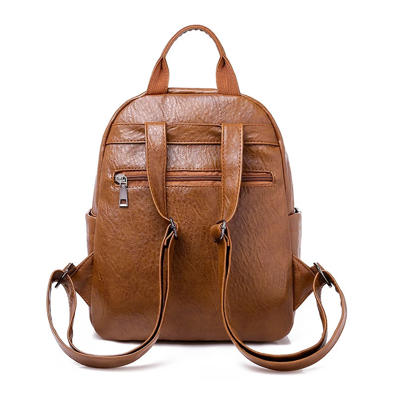 2019 женские кожаные рюкзаки вместительные школьные ранцы для девочек подростков