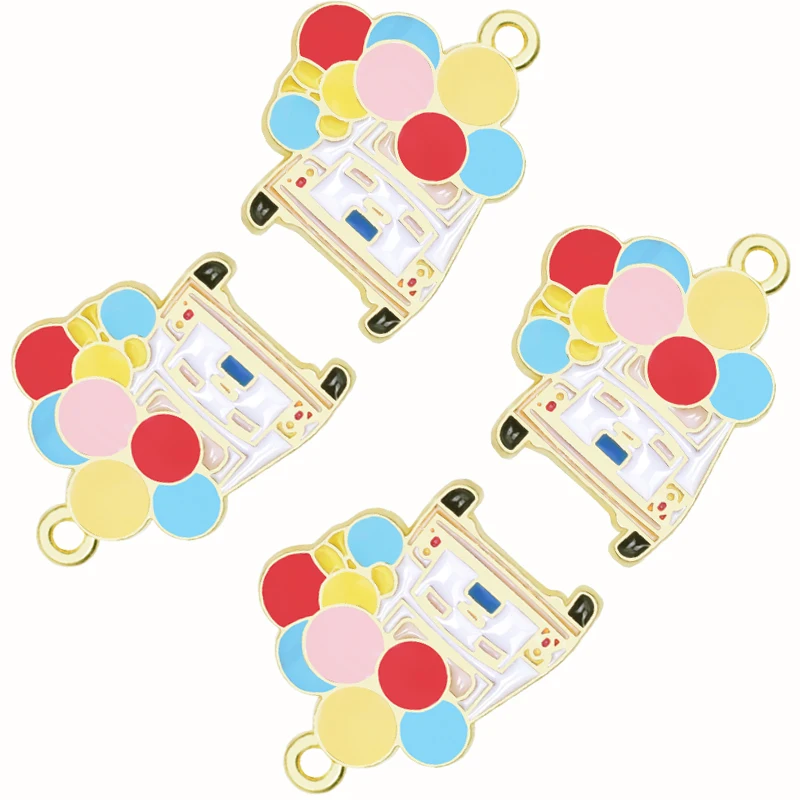 

20Pcs/Lot Enamel Colorful Hot Air Balloon Charms Alloy Travel Theme Balloon Pendant Bracelet Women Girl Gift Jewelry Making