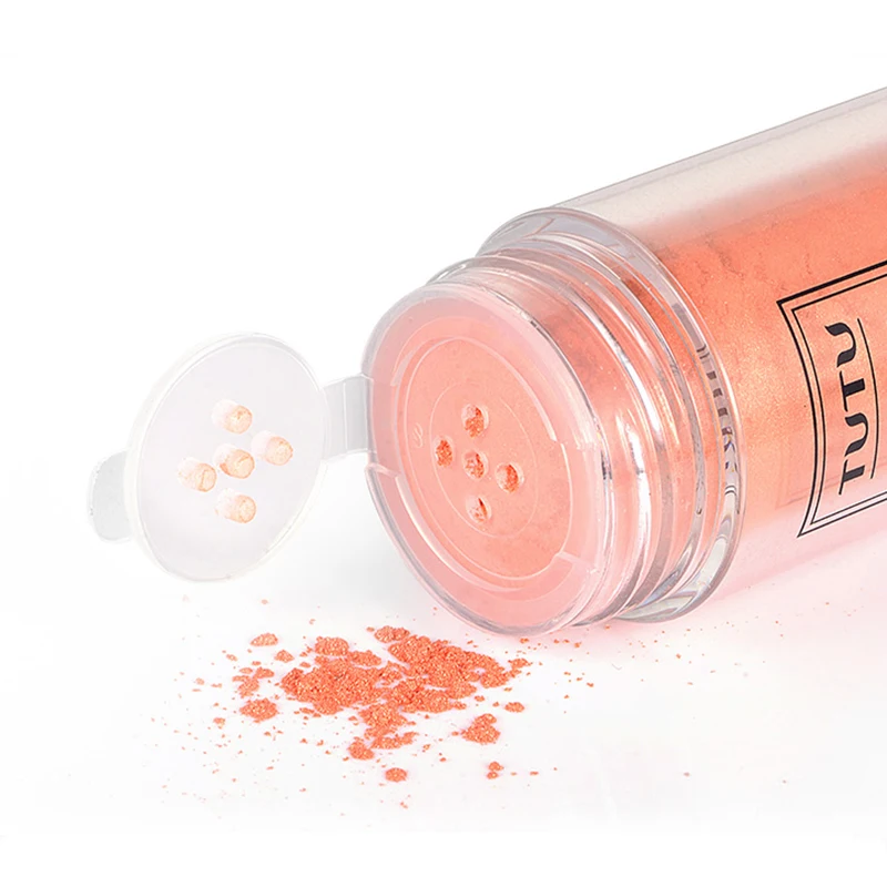 Блестящие тени для век TUTU пудра макияжа минеральный хайлайтер одноцветные