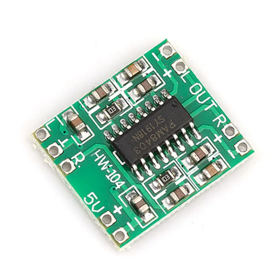 1 шт. 5 в микро-USB цифровой усилитель мощности разъем платы 2*3 Вт класс D пам8403