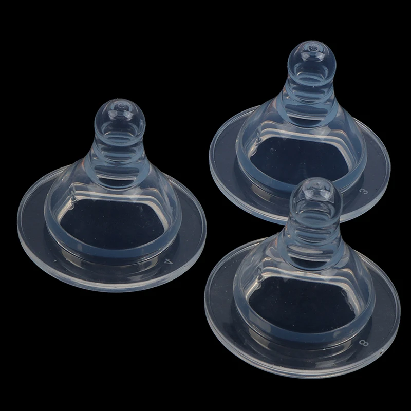 

Natural Flexible Soft Silicone Pacifier Nipple Replacement Feeding Milk Bottle Wide Caliber Pacifier For Infant Baby Feeding